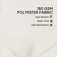 Outsunny Set of Four Padded Garden Seat Cushions - White - 5