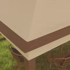 Outsunny 3 x 3(m) Pop Up Gazebo, Double-roof Garden Tent with Netting and Carry Bag, Party Event Shelter for Outdoor Patio, Khaki - 8