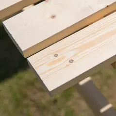 Outsunny 6 Seater Wooden Picnic Table Bench for Outdoor Garden or Patio with Parasol Cutout 150 cm Natural Wood Finish - 8