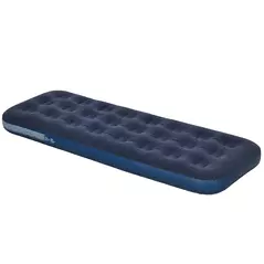 Outsunny Single Air Bed with Hand Pump, Inflatable Mattress with Flocked Surface for Guest, Camping, Travel, 191 x 73 x 22cm, Blue - 1