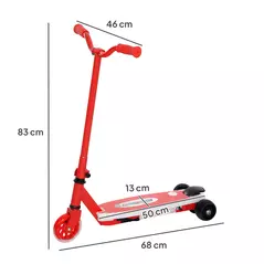 AIYAPLAY Electric Scooter for Kids Aged 4-7 Years, with Flashing LED Lights, Rear Auxiliary Wheels, Red - 3