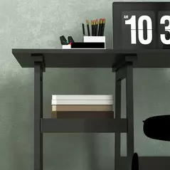 HOMCOM Compact Computer Desk with Storage Shelves, Study Table with Bookshelf, PC Table Workstation for Home Office, Study, Easy Assembly, 106 x 51cm, Black - 8