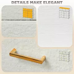 HOMCOM Chest of Drawers with 9 Fabric Drawers, Boucle Storage Organiser with Steel Frame, Fabric Dresser for Bedroom, Living Room, Hallway, Cream White - 4