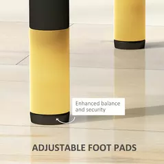 HOMCOM Faux Leather Bedside Table - Black - 7