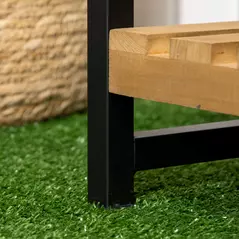 Outsunny 3 Tiered Plant Stand with Hanging Hooks, Flower Rack Shelf for Indoor Outdoor Porch Balcony Living Room Bedroom - 9