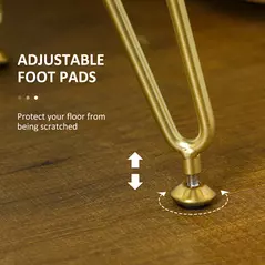 HOMCOM Velvet-Feel Bold Woven Footstool - Green - 7