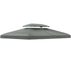 Outsunny Gazebo Roof Replacement, for 3 x 4m Frames - Grey - 1