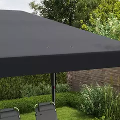 Outsunny Pop Up Gazebo 3 x 6m, Foldable Canopy Tent, Height Adjustable Wedding Awning Canopy w/ Carrying Bag, Black - 9