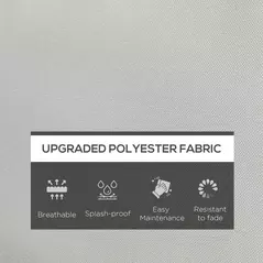 Outsunny 2 Seater Back and Seat Cushion Pillows Replacement, Patio Chair Cushions Set for Indoor Outdoor, Light Grey - 4