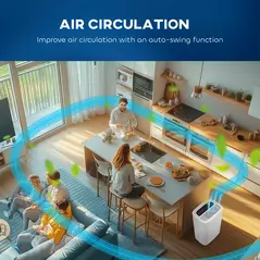 HOMCOM 20L Dehumidifier, with Touch Control - White - 8