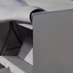 Outsunny 152 x 177cm Three-Seater Swing Chair Protective Cover Light Grey - 8