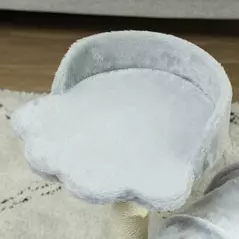 PawHut 47cm Small Cat Tree w/ Scratching Post, Bed, Cat Tunnel, Toy Ball, Grey - 8