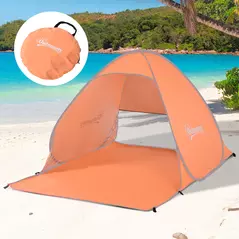 Outsunny 2 Person Pop Up UV Shelter Shade-Orange - 9