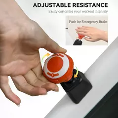 HOMCOM Exercise Bike, 8kg Flywheel Stationary Bike Indoor Cycling Machine with Adjustable Resistance Seat Handlebar, Black - 6