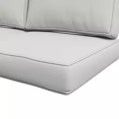 Outsunny 2 Seater Back and Seat Cushion Pillows Replacement, Patio Chair Cushions Set for Indoor Outdoor, Light Grey - 8