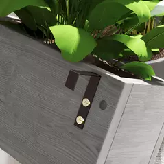 Outsunny Wall-mounted Wooden Garden Planters with Trellis, Drainage Holes and 3 Planter Boxes for Patio, Grey - 9