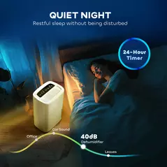 HOMCOM 20L Dehumidifier, with Touch Control - White - 7