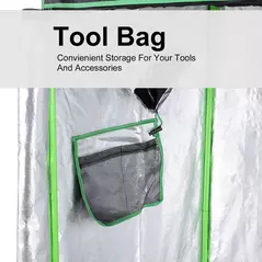 Outsunny Grow Tent Reflective Mylar Hydroponic with Adjustable Vents and Floor Tray for Indoor Plant Growing, 120 x 60 x 150 cm (47" x 23.5" W x 59") - 6