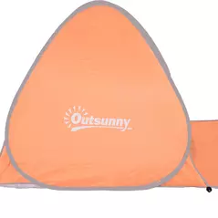 Outsunny 2 Person Pop Up UV Shelter Shade-Orange - 8