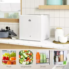 HOMCOM 46 Litre Lockable Countertop Fridge - Cream White - 7