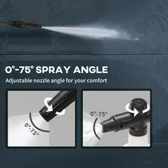 DURHAND 1800W High Pressure Washer, 150 Bar Pressure, 510 L/h Flow, High-Performance Portable Power Washer Jet Wash Cleaner with 6M Hose, Snow Foam Bottle for Garden, Car, Furniture, Yellow - 5