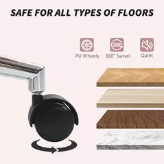 HOMCOM 91-99cm Sherpa Fleece Office Chair - Pink - 6