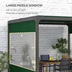 Outsunny Set of Two 3 x 2m Replacement Pergola Panels - Green - 5