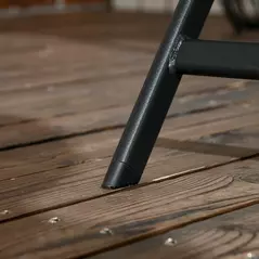 Outsunny Folding Outdoor Dining Table for 6, Rectangle Garden Table Tempered Glass Top with Parasol Hole Garden Lawn Backyard, 110 x 70 x 70 cm - 9