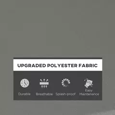 Outsunny Outdoor Seat Cushion Pads for Rattan Furniture, 3 PCs Garden Furniture Cushions, Dark Grey - 5