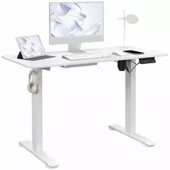 Vinsetto 72-116cm Adjustable Electric Standing Desk, 120 x 60cm Tabletop - White - 1