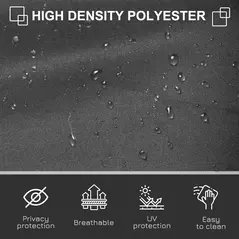 Outsunny Retractable Sun Side Awning Screen Fence Patio Garden Wall Balcony Screening Panel Outdoor Blind Privacy Divider (3x1.6M, Grey) - 7