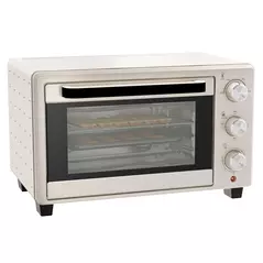 HOMCOM 21L Mini Countertop Oven, 100°C-230°C Adjustable Temp - White - 1