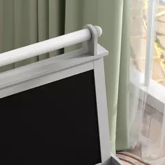 AIYAPLAY 3 in 1 Kids Easel Double-Sided Magnetic Whiteboard and Chalkboard with Paper Roll, Storage Baskets - Grey - 9