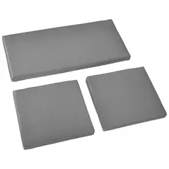 Outsunny Outdoor Seat Cushion Pads for Rattan Furniture, 3 PCs Garden Furniture Cushions, Dark Grey - 1