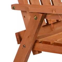 Outsunny 2-Seater Fir Wood Bench w/ Centre Table - 8