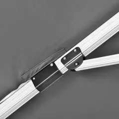 Outsunny 3 x 3(m) Cantilever Roma Parasol, Square Garden Umbrella with Cross Base, Crank Handle, Tilt, 360° Rotation and Aluminium Frame, Grey - 8