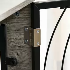 PawHut 46.46'' Dog Crate Furniture End Table w/ Plush Washable Cushion, Lockable Door, for Extra Large Dogs - 9