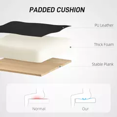 HOMCOM High Back Executive Office Chair, PU Leather Swivel Desk Chair with Tilt Function, Armrests and Adjustable Height for Home Office, Black - 5