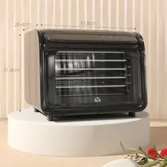 HOMCOM 35-70°C Six-Tray Food Dehydrator - Black - 3