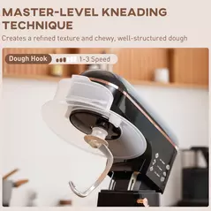 HOMCOM Stand Mixer, 5L Food Mixer for Baking, 6 Speeds and Pulse Setting, 1400W Cake Electric Kitchen Mixer with Dough Hook, Whisk, Stainless Steel Bowl, Splash Guard, Beater, Black - 5