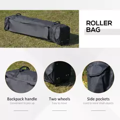 Outsunny 3.6 x 3.6 m Pop up Gazebo with Netting, Height Adjustable Party Tent Instant Canopy Sun Shade Shelter, Khaki - 8