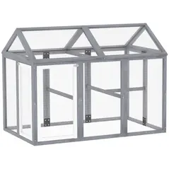PawHut Large Chicken Run, Wooden Chicken coop, with Combinable Design - Wood Effect - 1
