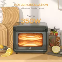 HOMCOM 35-70°C Six-Tray Food Dehydrator - Black - 4