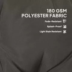 Outsunny Set of Four Padded Garden Seat Cushions - Charcoal Grey - 5