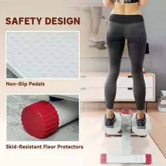 SPORTNOW Mini Stepper Machine, with LCD Monitor, Non-Slip Pedals, Grey - 6