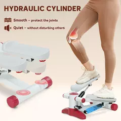 SPORTNOW Mini Stepper Machine, with LCD Monitor, Non-Slip Pedals, Grey - 5