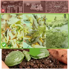 Outsunny 160L 360° Rotating Dual Chamber Composter - Blue - 6