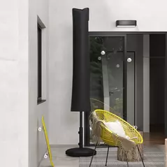 Outsunny Parasol Cover, Cantilever Umbrella Cover for 2-3.5 m Parasols, 420D Oxford Fabric Banana Umbrella Protector with Zipper for Outdoor Garden, Patio, Black - 7