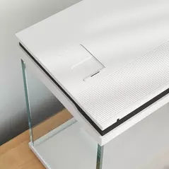 PawHut 26L Glass Fish Tank With Filter System, LED Lights, Water Pump, White - 8