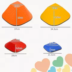 AIYAPLAY Balance Stepping Stones for Kids, 11-Piece Non-Slip Stackable River Stones, Obstacle Courses for Balance and Motor Skill - 3